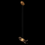 Подвесной светильник с прозрачной стеклянной птичкой Serip Voa варинант исполнения - 5 | Loft Concept в Костроме