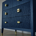 Бельевой Комод с 4 ящиками Elsa Dreams Blue варинант исполнения - 4 | Loft Concept в Костроме