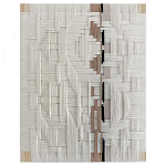 Текстильное панно ручной работы из хлопкового шнура wall panel line beige варинант исполнения - 2 | Loft Concept в Костроме