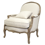 Кресло Ava Classical Armchair beige flax варинант исполнения - 3 | Loft Concept в Костроме