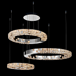 Люстра из 3-х колец с мозаичным хрустальным оформлением Sparks of Crystal варинант исполнения - 3 | Loft Concept в Костроме