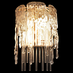 Бра с эффектом стекающего стекла и прозрачными трубками Textured Glass варинант исполнения - 3 | Loft Concept в Костроме