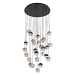 Люстра каскадная с черным круглым основанием 27 подвесов Celestial Waltz варинант исполнения - 2 | Loft Concept в Костроме
