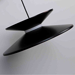 Бра черного цвета с двойным абажуром в форме конусов Obsidian Touch варинант исполнения - 3 | Loft Concept в Костроме