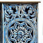 Комод с резным фасадом Blue Carved Chest of Drawers варинант исполнения - 3 | Loft Concept в Костроме