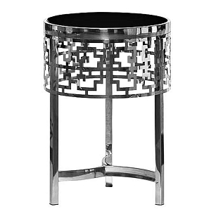 Приставной стол Yen Geometry Side Table silver 50