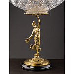 Чаша стеклянная прозрачная на бронзовой подставке с фигуркой девушки Eden Garden варинант исполнения - 6 | Loft Concept в Костроме