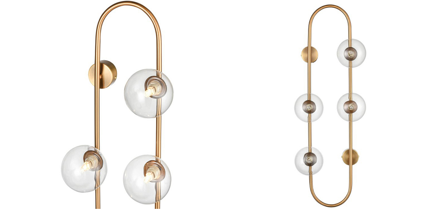 Бра HOOP WALL Lamp Gold Transparent 4 Бра HOOP WALL Lamp Gold Transparent 4 - Loft-Concept в Костроме