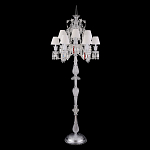 Торшер с 12-ю белыми текстильными абажурами и хрустальными подвесками Lustre Reverie варинант исполнения - 1 | Loft Concept в Костроме