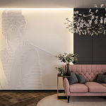 Барельеф AUDREY HEPBURN варинант исполнения - 1 | Loft Concept в Костроме