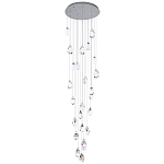 Большая каскадная люстра с хрустальными плафонами хром Esme Crystal Chrome Cascade Chandelier 25 варинант исполнения - 1 | Loft Concept в Костроме