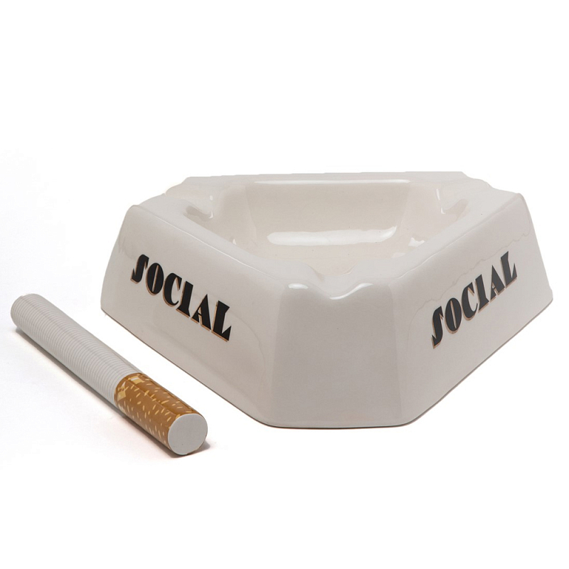 Блюдо Seletti Social Smoker Белый Черный Блюдо Seletti Social Smoker Белый Черный в Костроме | Loft Concept