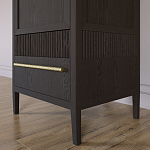 Узкий Шкаф Primo с 2 выдвижными ящиками Темный орех варинант исполнения - 4 | Loft Concept в Костроме