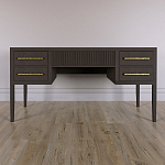 Большой Рабочий стол Primo с 5 выдвижными ящиками Темный орех варинант исполнения - 1 | Loft Concept в Костроме