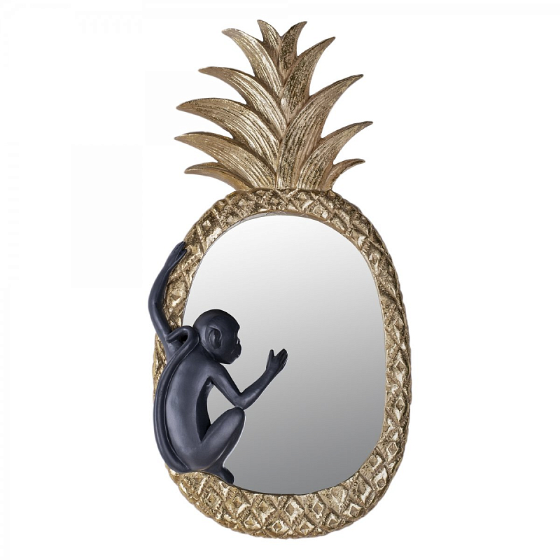 Зеркало Monkey Mirror Золотой Черный Зеркало Monkey Mirror Золотой Черный в Костроме | Loft Concept