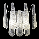 Бра с подвесками из рифленного стекла в форме капель на основании цвета хром Textured Glass варинант исполнения - 1 | Loft Concept в Костроме