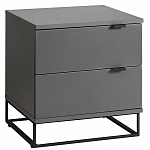 Тумба прикроватная цвета графит с ящиками Strict Lines варинант исполнения - 1 | Loft Concept в Костроме