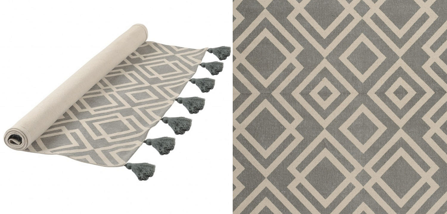 Ковер Double Rhombus Carpet grey Ковер Double Rhombus Carpet grey - Loft-Concept в Костроме
