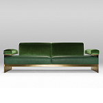 Эксклюзивный Диван в стиле Арт-деко Phoenix с элегантными латунными элементами  варинант исполнения - 1 | Loft Concept в Костроме