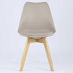 Стул с основой из пластика и мягким сиденьем Arvika Beige варинант исполнения - 3 | Loft Concept в Костроме