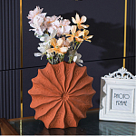 Ваза керамическая в виде круглой терракотовой морской раковины Galapagos варинант исполнения - 3 | Loft Concept в Костроме