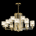 Люстра многоярусная с 15-ю цилиндрическими плафонами из стекла Laurent варинант исполнения - 3 | Loft Concept в Костроме