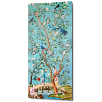 Постер на холсте в стиле шинуазри Chinoiserie Bridge in the garden Poster варинант исполнения - 1 | Loft Concept в Костроме