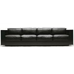 Дизайнерский кожаный диван черный Poltronova Saratoga Sofa варинант исполнения - 3 | Loft Concept в Костроме