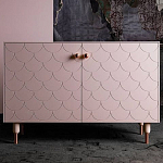 Дизайнерский комод розовый с фактурным фасадом Tiles варинант исполнения - 1 | Loft Concept в Костроме