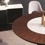 Обеденный стол круглый на чёрном фигурном основании Bosnia dinning table  варинант исполнения - 1 | Loft Concept в Костроме