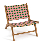 Кресло низкое из массива тика Barbados варинант исполнения - 2 | Loft Concept в Костроме