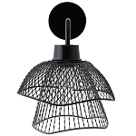 Бра с сетчатым металлическим абажуром Black Mesh Lampshade варинант исполнения - 2 | Loft Concept в Костроме