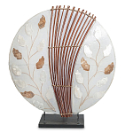 Настольная лампа из перламутра и дерева на подставке Indonesian Petal варинант исполнения - 2 | Loft Concept в Костроме