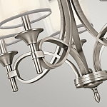 Люстра с белыми тканевыми абажурами в прозрачных стеклянных цилиндрах Kichler варинант исполнения - 8 | Loft Concept в Костроме