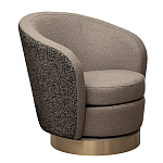 Кресло вращающееся черно-золотая рогожка Julia Armchair Golden Belt варинант исполнения - 1 | Loft Concept в Костроме