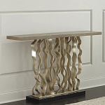 Консоль с прямоугольной столешницей и фактурным основанием Waves варинант исполнения - 1 | Loft Concept в Костроме