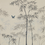 Обои ручная роспись Distant Bamboo Special Colourway on white dyed paper варинант исполнения - 2 | Loft Concept в Костроме