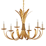 Люстра золотая с декором в виде перьев Bunch of Feathers варинант исполнения - 3 | Loft Concept в Костроме