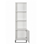 Стеллаж книжный белый с 3-мя открытыми полками и дверкой Strict Lines варинант исполнения - 2 | Loft Concept в Костроме
