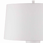 Торшер белый с тканевым абажуром на деревянном основании Graceful Silhouette варинант исполнения - 2 | Loft Concept в Костроме