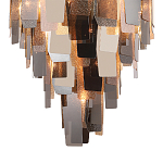 Люстра с многослойными стеклянными панелями янтарного и дымчатого цвета Textured Glass Chandelier варинант исполнения - 2 | Loft Concept в Костроме