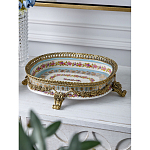 Чаша с цветочным орнаментом на бронзовых ножках Eden Garden варинант исполнения - 3 | Loft Concept в Костроме