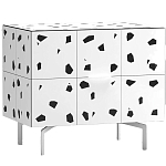 Тумба белая с рисунком Grande Graphspots варинант исполнения - 1 | Loft Concept в Костроме