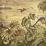 Обои ручная роспись Le Brésil Amarelo Deep Rich Gold варинант исполнения - 3 | Loft Concept в Костроме