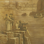 Обои ручная роспись Views of Italy Sepia варинант исполнения - 1 | Loft Concept в Костроме