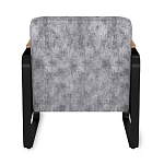 Кресло серый велюр с жесткими подлокотниками на полозьях Ashton варинант исполнения - 4 | Loft Concept в Костроме