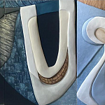 Арт-объект ручной работы Blue Abstraction из 4-х панелей варинант исполнения - 3 | Loft Concept в Костроме