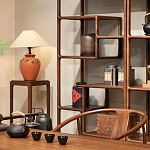 Стеллаж деревянный с полками для хранения Moon Walnut Furniture варинант исполнения - 4 | Loft Concept в Костроме