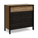 Комод 4 ящика с подсветкой на рельефном фасаде Warm Industrial варинант исполнения - 2 | Loft Concept в Костроме