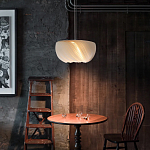 Подвесной светильник с белыми изящными декоративными лепестками Volumetric Petal Lamp варинант исполнения - 3 | Loft Concept в Костроме